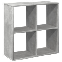 Produktbild för Bokhylla/Rumsavdelare betonggrå 69,5x29x69,5 cm konstruerat trä
