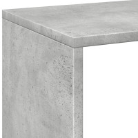 Produktbild för Bokhylla/Rumsavdelare betonggrå 69,5x29x69,5 cm konstruerat trä