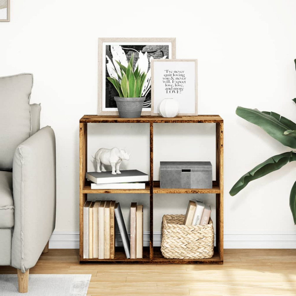 Produktbild för Bokhylla/Rumsavdelare 69,5x29x69,5 cm konstruerat trä