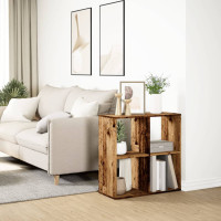 Produktbild för Bokhylla/Rumsavdelare 69,5x29x69,5 cm konstruerat trä