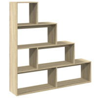 Produktbild för Bokhylla/Rumsavdelare 4 hyllor 143,5x29x143,5cm konstruerat trä
