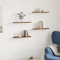 Produktbild för Vägghyllor 4 st åldrat trä 40x10x1,5 cm konstruerat trä