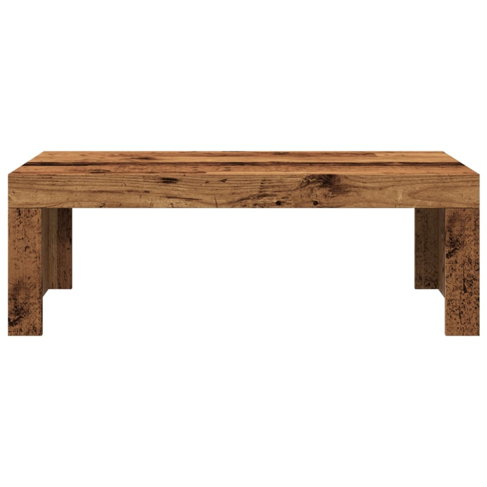 Produktbild för Soffbord åldrat trä 102x50x35 cm konstruerat trä