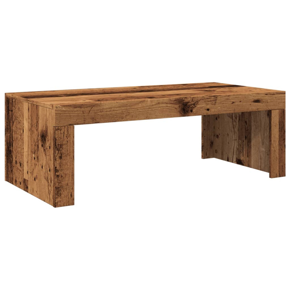 Produktbild för Soffbord åldrat trä 102x50x35 cm konstruerat trä