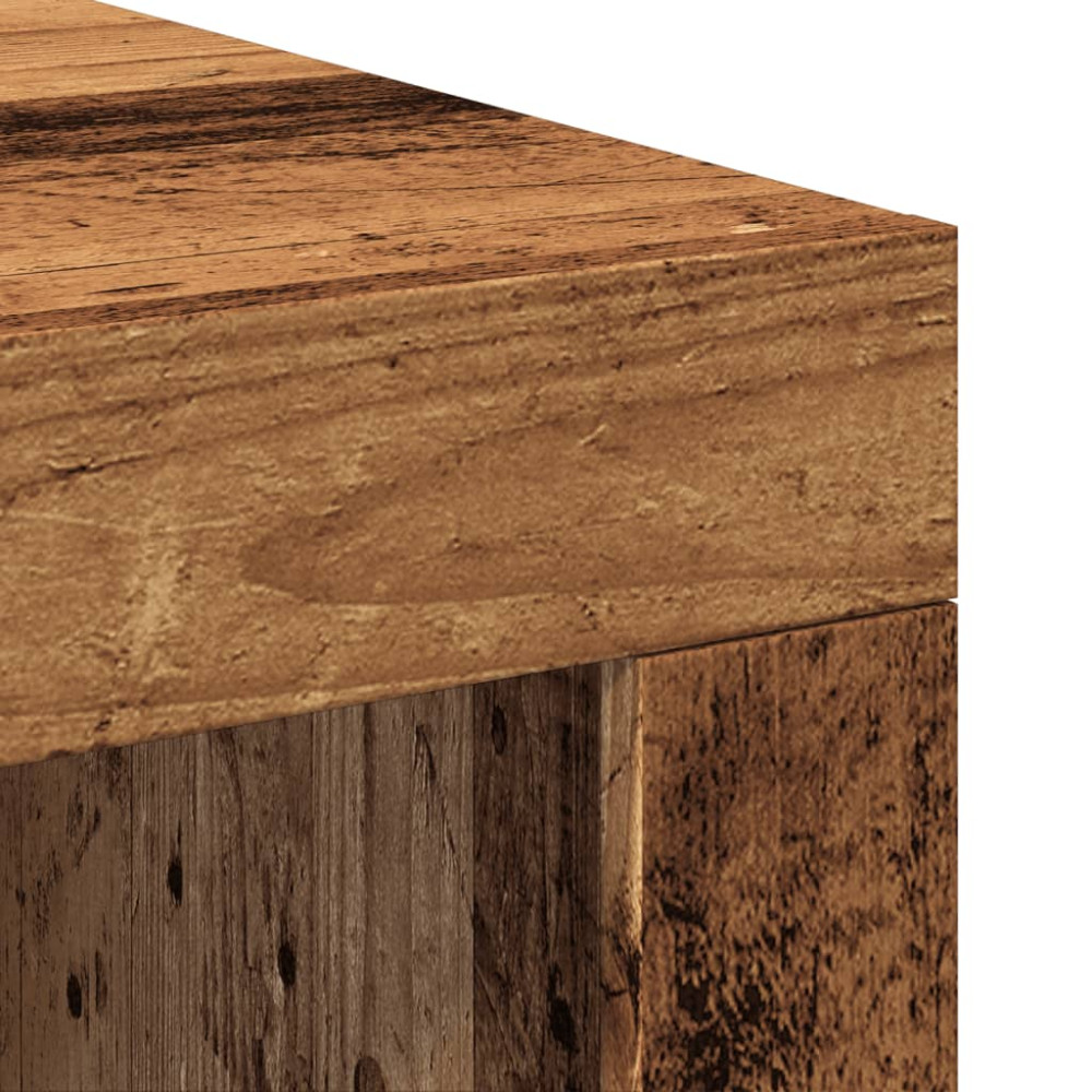 Produktbild för Soffbord åldrat trä 102x50x35 cm konstruerat trä