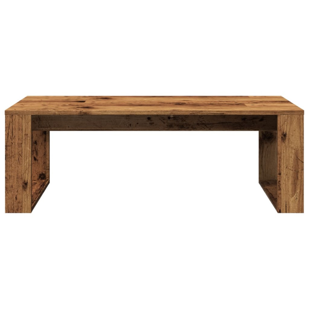 Produktbild för Soffbord åldrat trä 102x50x35 cm konstruerat trä