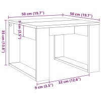 Produktbild för Sidobord artisan ek 50x50x35 cm konstruerat trä