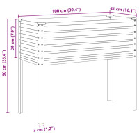 Produktbild för Odlingslåda grå 100x41x90 cm stål