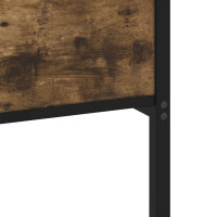 Produktbild för Sängram utan madrass rökfärgad ek 140x190 cm konstruerad trä