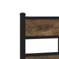 Produktbild för Sängram utan madrass rökfärgad ek 140x190 cm konstruerad trä