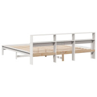 Produktbild för Sängram utan madrass vit 180x200 cm massiv furu