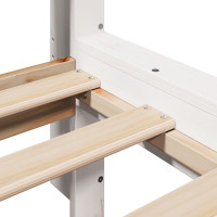 Produktbild för Sängram utan madrass vit 180x200 cm massiv furu