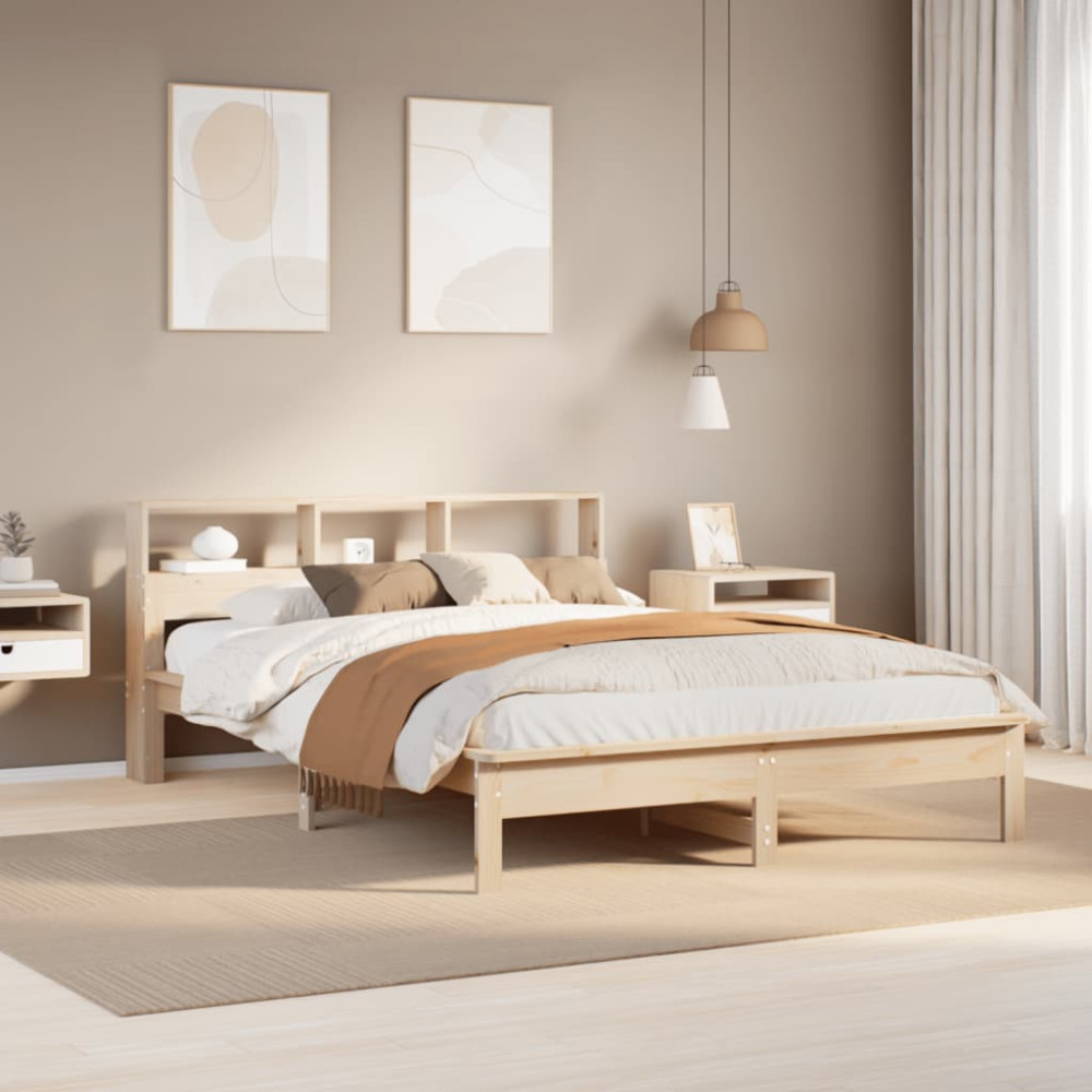 Produktbild för Sängram utan madrass 150x200 cm massiv furu