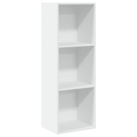 Produktbild för Bokhylla vit 40x30x114 cm konstruerat trä