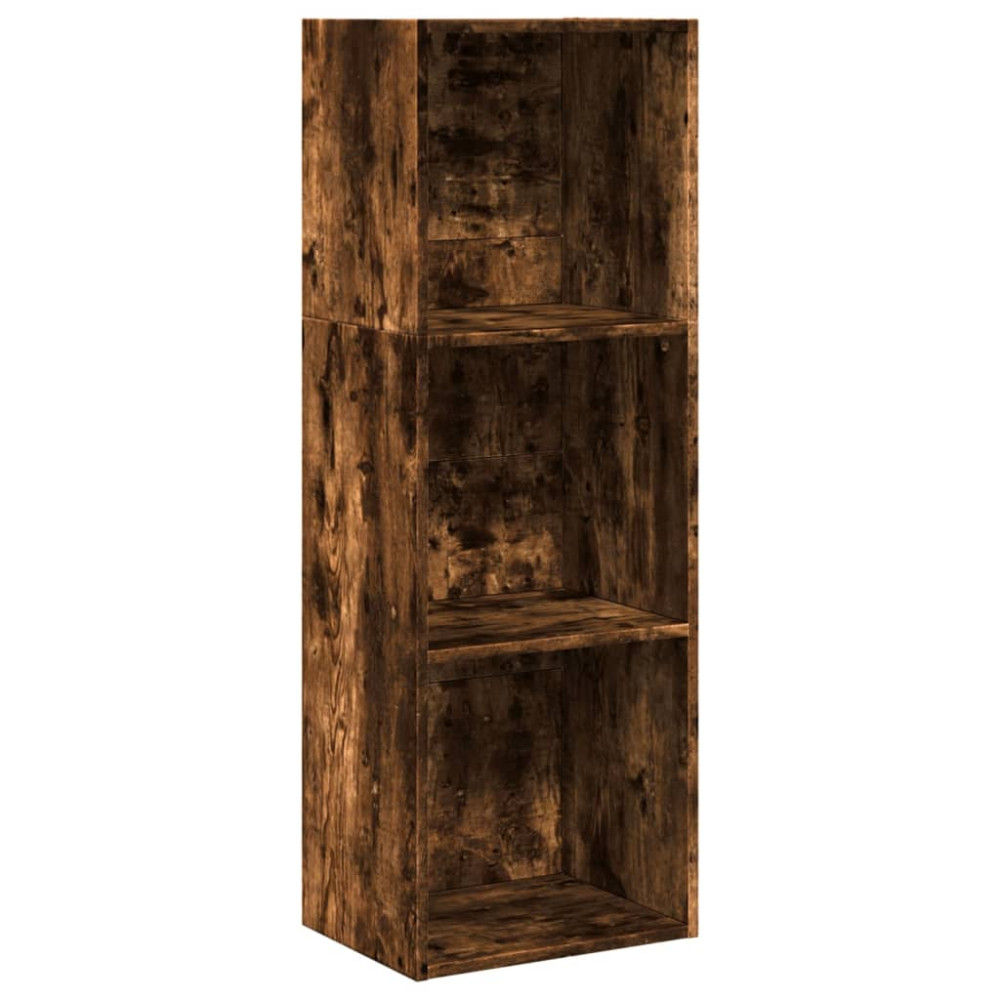 Produktbild för Bokhylla rökfärgad ek 40x30x114 cm konstruerat trä