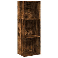 Produktbild för Bokhylla rökfärgad ek 40x30x114 cm konstruerat trä