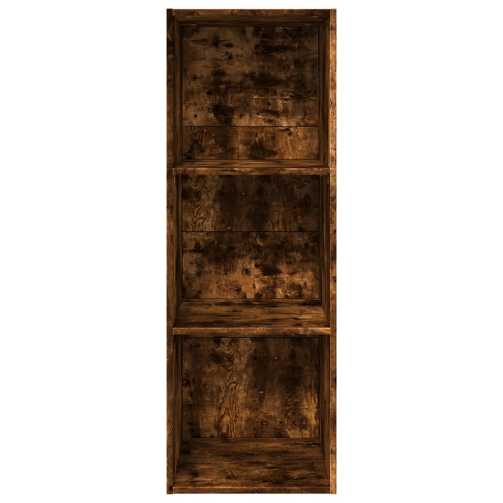 Produktbild för Bokhylla rökfärgad ek 40x30x114 cm konstruerat trä