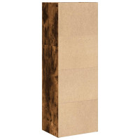 Produktbild för Bokhylla rökfärgad ek 40x30x114 cm konstruerat trä