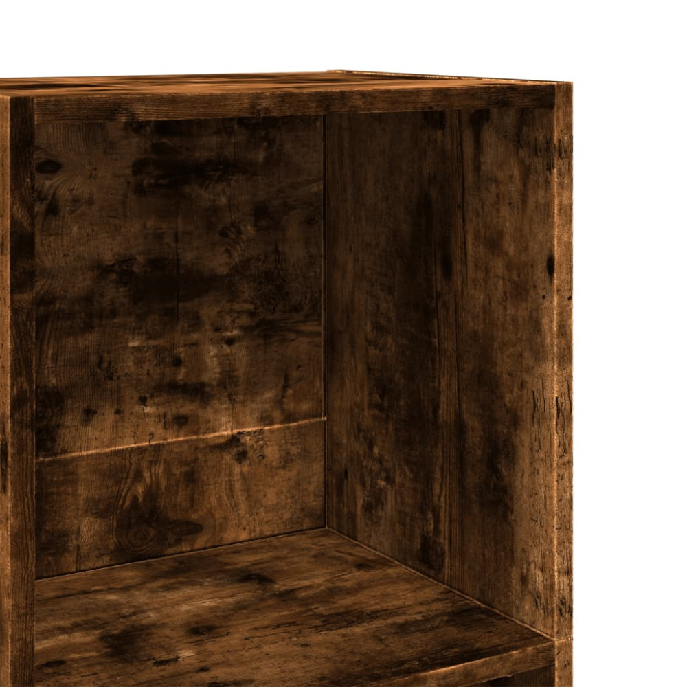 Produktbild för Bokhylla rökfärgad ek 40x30x114 cm konstruerat trä