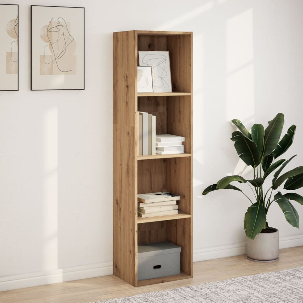 Produktbild för Bokhylla ek 40x30x152 cm konstruerat trä