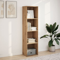 Produktbild för Bokhylla ek 40x30x152 cm konstruerat trä