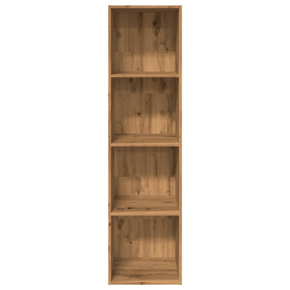 Produktbild för Bokhylla ek 40x30x152 cm konstruerat trä