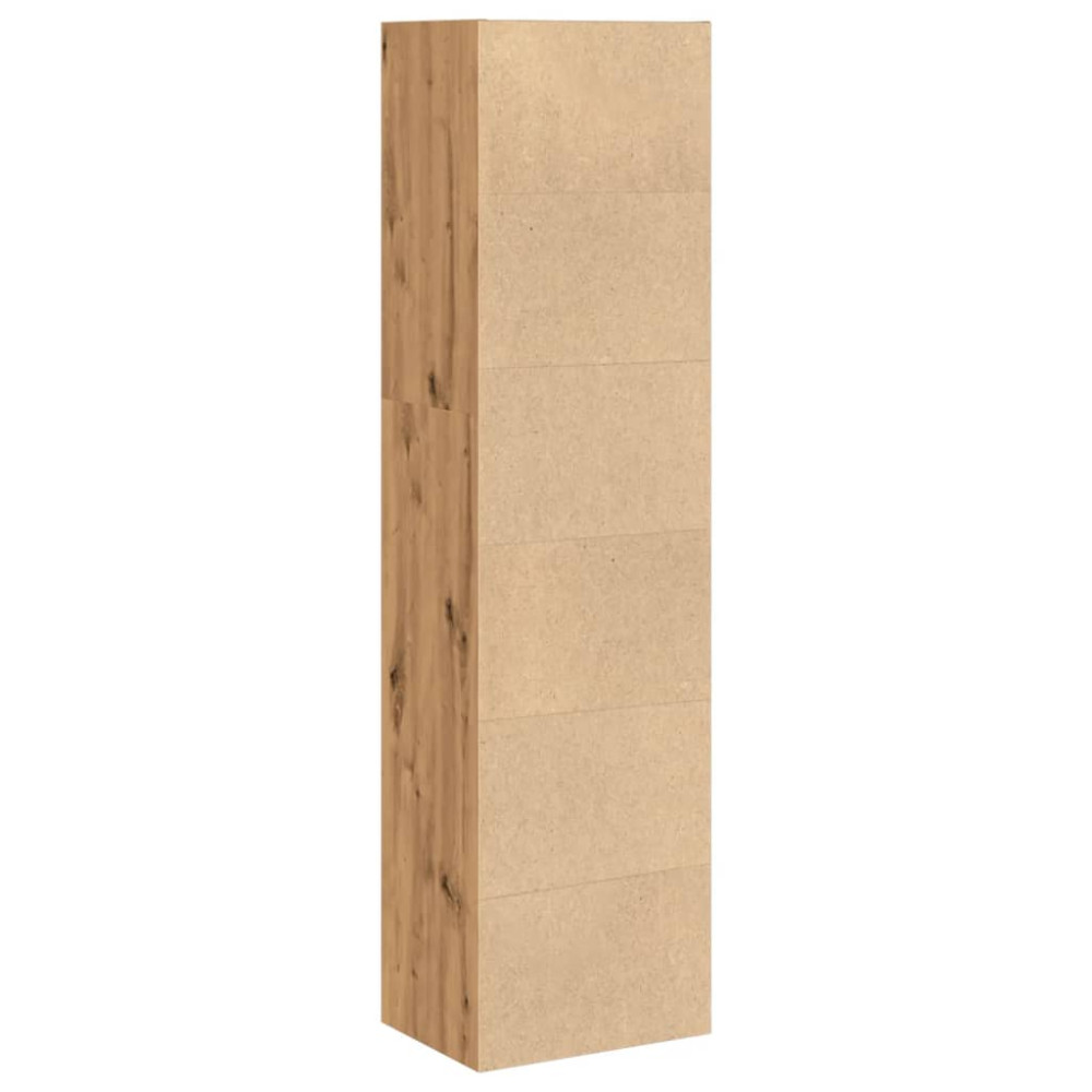 Produktbild för Bokhylla ek 40x30x152 cm konstruerat trä