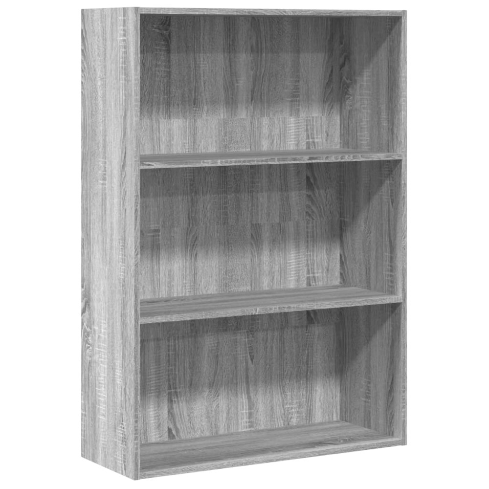 Produktbild för Bokhylla grå sonoma 80x30x114 cm konstruerat trä