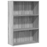 Produktbild för Bokhylla grå sonoma 80x30x114 cm konstruerat trä