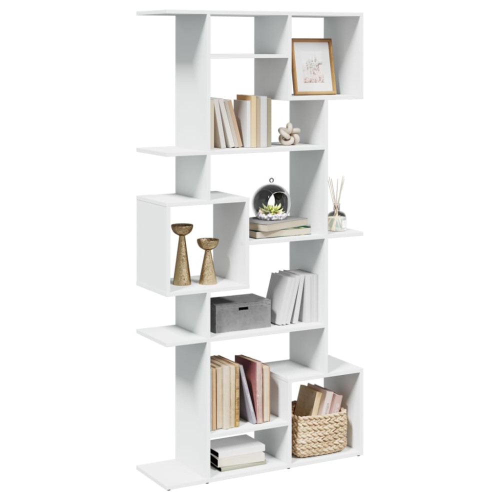 Produktbild för Bokhylla vit 92x29x188 cm konstruerat trä