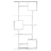 Produktbild för Bokhylla vit 92x29x188 cm konstruerat trä
