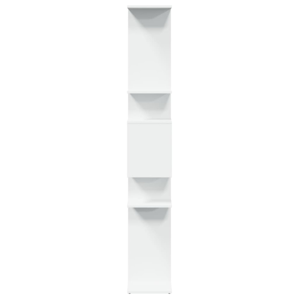 Produktbild för Bokhylla vit 92x29x188 cm konstruerat trä