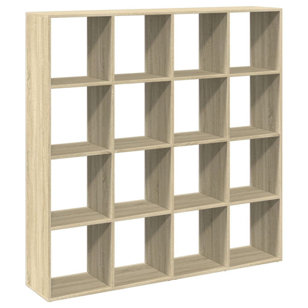 Produktbild för Bokhylla sonoma-ek 137,5x29x137,5 cm konstruerat trä