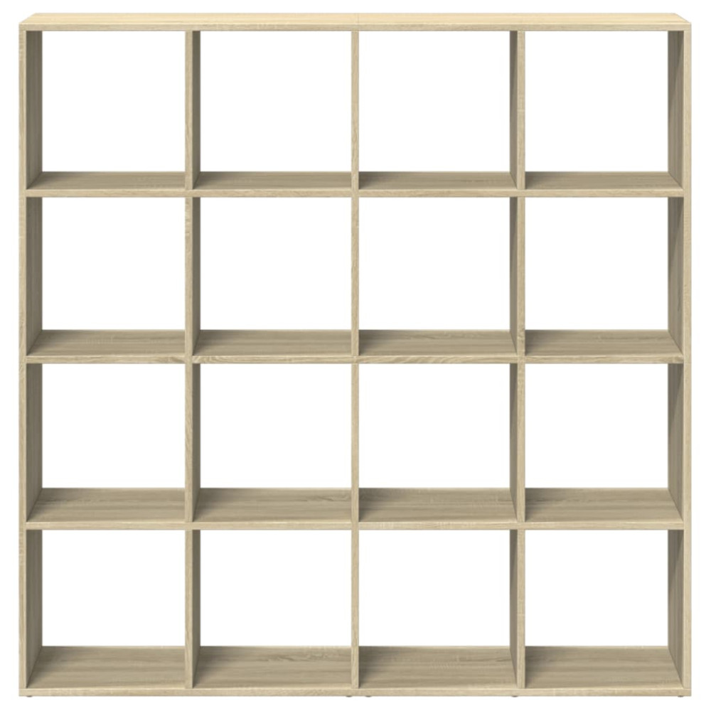 Produktbild för Bokhylla sonoma-ek 137,5x29x137,5 cm konstruerat trä
