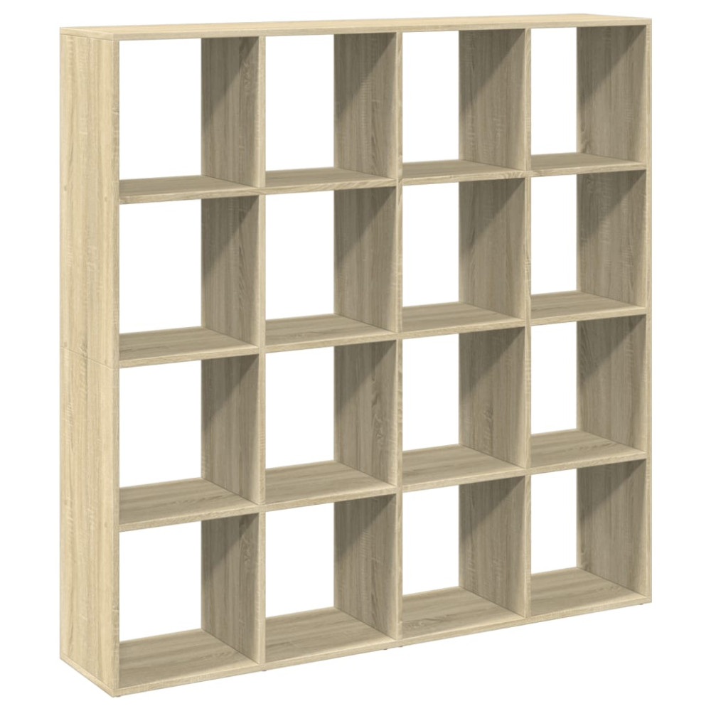 Produktbild för Bokhylla sonoma-ek 137,5x29x137,5 cm konstruerat trä