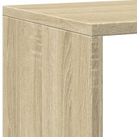 Produktbild för Bokhylla sonoma-ek 137,5x29x137,5 cm konstruerat trä
