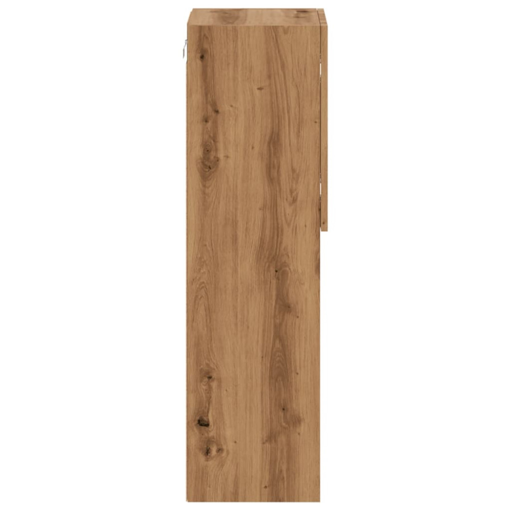 Produktbild för Tv-bänk med LED-belysning 2 st artisian ek 30,5x30x102 cm