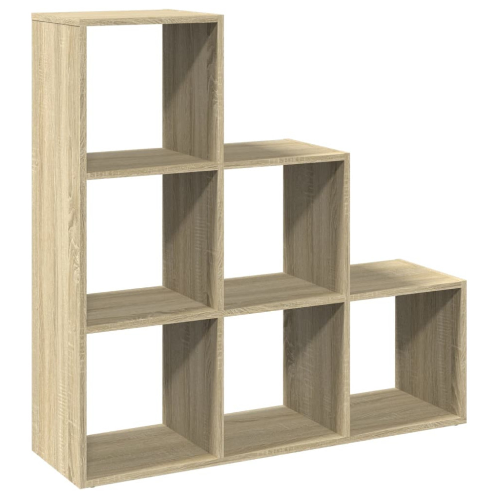 Produktbild för Bokhylla/Rumsavdelare 3 hyllplan 99x29x99 cm konstruerat trä