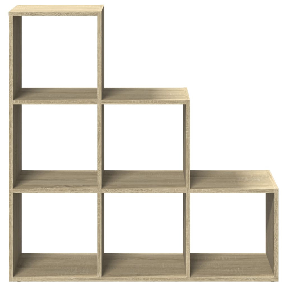 Produktbild för Bokhylla/Rumsavdelare 3 hyllplan 99x29x99 cm konstruerat trä