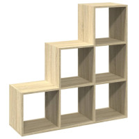 Produktbild för Bokhylla/Rumsavdelare 3 hyllplan 99x29x99 cm konstruerat trä