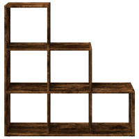 Produktbild för Bokhylla/Rumsavdelare 3 hyllplan 99x29x99 cm konstruerat trä