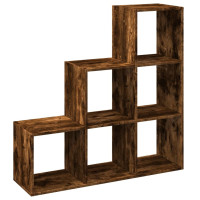 Produktbild för Bokhylla/Rumsavdelare 3 hyllplan 99x29x99 cm konstruerat trä