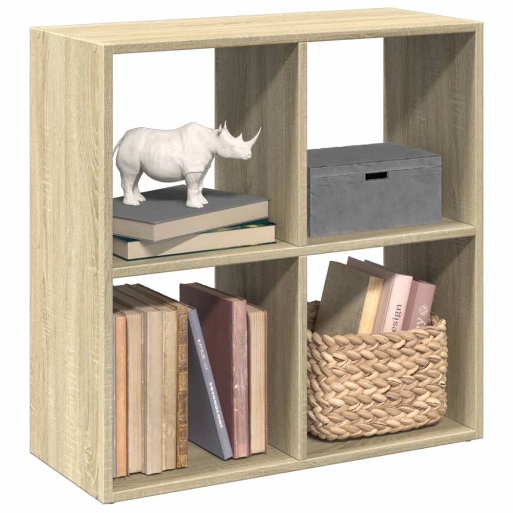 Produktbild för Bokhylla/Rumsavdelare sonoma-ek 69,5x29x69,5 cm konstruerat trä