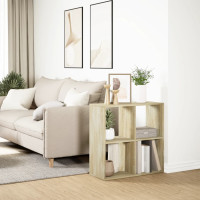 Produktbild för Bokhylla/Rumsavdelare sonoma-ek 69,5x29x69,5 cm konstruerat trä