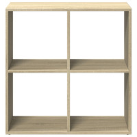 Produktbild för Bokhylla/Rumsavdelare sonoma-ek 69,5x29x69,5 cm konstruerat trä