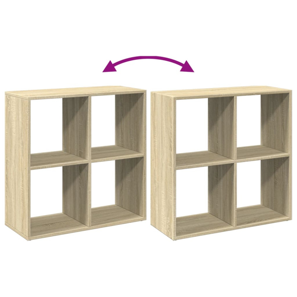 Produktbild för Bokhylla/Rumsavdelare sonoma-ek 69,5x29x69,5 cm konstruerat trä