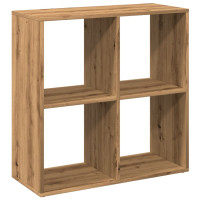 Produktbild för Bokhylla/Rumsavdelare ek 69,5x29x69,5 cm konstruerat trä