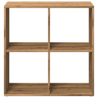 Produktbild för Bokhylla/Rumsavdelare ek 69,5x29x69,5 cm konstruerat trä