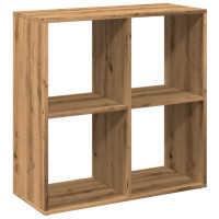 Produktbild för Bokhylla/Rumsavdelare ek 69,5x29x69,5 cm konstruerat trä