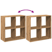 Produktbild för Bokhylla/Rumsavdelare ek 69,5x29x69,5 cm konstruerat trä